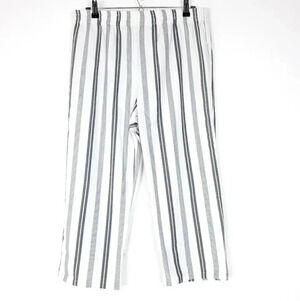 BB Dakota Pull on Cropped Palazzo Ivory Pants L